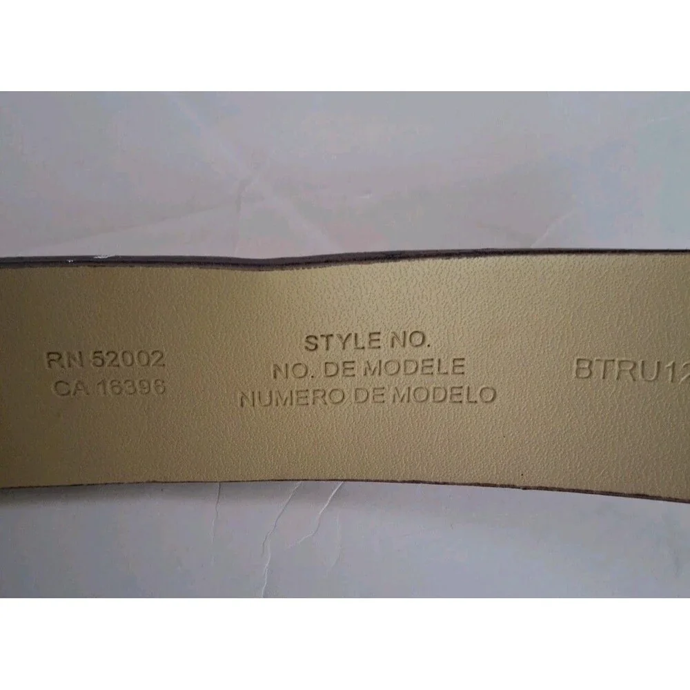 Liz Claiborne Carmel Brown Leather Belt Size XL New Minimalist